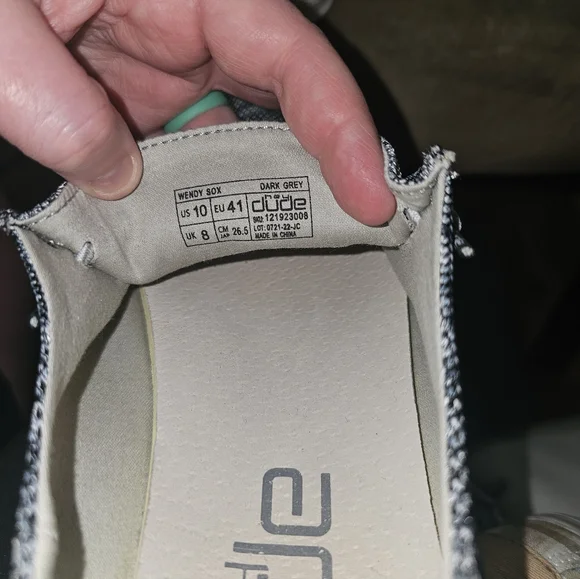 Wendy Sox Hey Dudes In Dark Grey - Picture 3 of 5